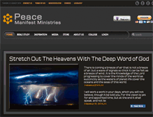 Tablet Screenshot of peacemanifestministries.com